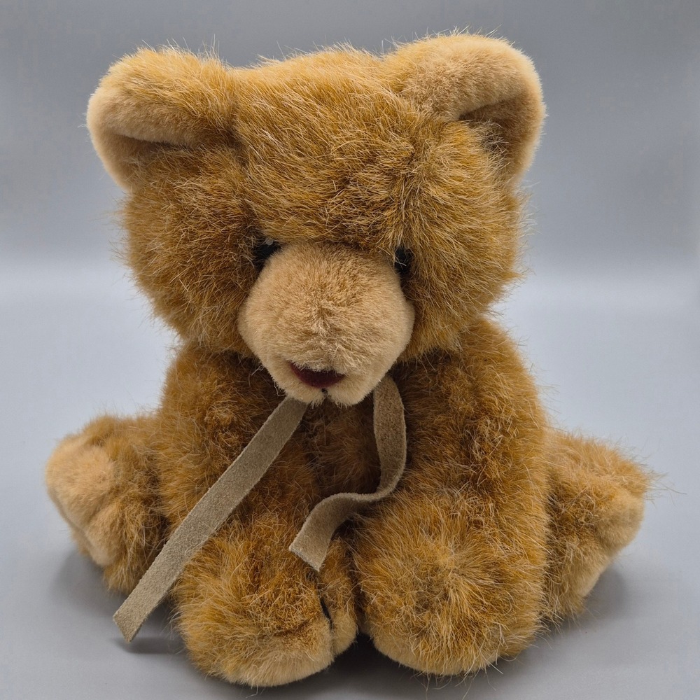 Vintage Russ Berrie Sugarplum Teddy Bear Tan Shaggy Plush Stuffed Animal Korea